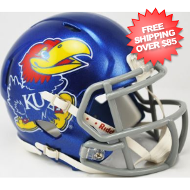 Kansas Jayhawks NCAA Mini Speed Football Helmet <i>Oversized Decal</i>