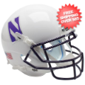 Helmets, Mini Helmets: Northwestern Wildcats Mini XP Authentic Helmet Schutt <B>White SALE</B>