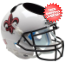 Louisiana (Lafayette) Ragin Cajuns Miniature Football Helmet Desk Caddy <B>White with Fleur De Lis</B>