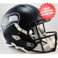 Helmets, Full Size Helmet: Seattle Seahawks Speed Replica Football Helmet <B>Matte Navy</B>