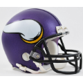 Helmets, Mini Helmets: Minnesota Vikings NFL Mini Football Helmet <B>Satin Purple</B>