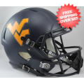 Helmets, Full Size Helmet: West Virginia Mountaineers Speed Replica Football Helmet <i>Satin Navy</i>