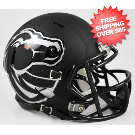 Boise State Broncos NCAA Mini Speed Football Helmet <i>Matte Black</i>