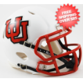Helmets, Mini Helmets: Utah Utes NCAA Mini Speed Football Helmet <i>Interlocking UU</i>