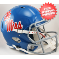 Helmets, Full Size Helmet: Mississippi (Ole Miss) Rebels Speed Replica Football Helmet <i>Powder Blue<...