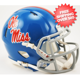 Mississippi (Ole Miss) Rebels NCAA Mini Speed Football Helmet <i>Powder Blue</i>