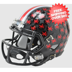 Ohio State Buckeyes NCAA Mini Speed Football Helmet <B>Satin Black</B>