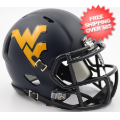 Helmets, Mini Helmets: West Virginia Mountaineers NCAA Mini Speed Football Helmet <i>Satin Navy</i...