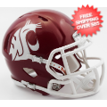 Helmets, Mini Helmets: Washington State Cougars NCAA Mini Speed Football Helmet <i>Crimson</i>