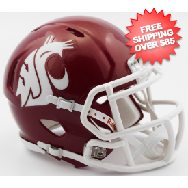 Washington State Cougars NCAA Mini Speed Football Helmet <i>Crimson</i>