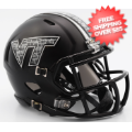 Helmets, Mini Helmets: Virginia Tech Hokies NCAA Mini Speed Football Helmet <i>Matte Black</i>