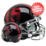 Louisiana (Lafayette) Ragin Cajuns Miniature Football Helmet Desk Caddy <B>Black with Chrome Mask</B>