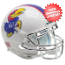 Kansas Jayhawks Miniature Football Helmet Desk Caddy <B>White with Chrome Mask</B>