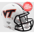 Helmets, Mini Helmets: Virginia Tech Hokies NCAA Mini Speed Football Helmet <i>Matte White</i>
