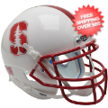 Helmets, Mini Helmets: Stanford Cardinal Mini XP Authentic Helmet Schutt <B>Chrome Decal SALE</B>