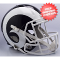 Helmets, Full Size Helmet: Los Angeles Rams Speed Football Helmet <i>White Horn</i>
