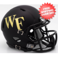 Helmets, Mini Helmets: Wake Forest Demon Deacons NCAA Mini Speed Football Helmet <i>Matte Black</i...