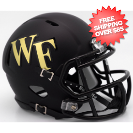 Wake Forest Demon Deacons NCAA Mini Speed Football Helmet <i>Matte Black</i>