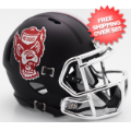 Helmets, Mini Helmets: North Carolina State Wolfpack NCAA Mini Speed Football Helmet <B>Black Howl...