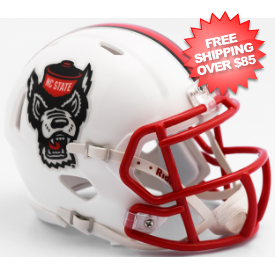 North Carolina State Wolfpack NCAA Mini Speed Football Helmet <i>White Tuffy</i>
