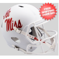 Helmets, Full Size Helmet: Mississippi (Ole Miss) Rebels Speed Replica Football Helmet <i>Gloss White<...