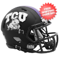 Helmets, Mini Helmets: TCU Horned Frogs NCAA Mini Speed Football Helmet <i>Matte Black</i>