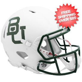 Baylor Bears Speed Football Helmet <i>White Metallic</i>