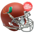 Helmets, Mini Helmets: Miami Hurricanes Mini XP Authentic Helmet Schutt <B>Orange SALE</B>