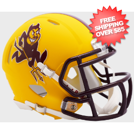 Arizona State Sun Devils NCAA Mini Speed Football Helmet <i>Flat Yellow Sparky</i>