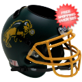 Office Accessories, Desk Items: North Dakota State Bison Mini Football Helmet Desk Caddy <B>Matte Green</B>