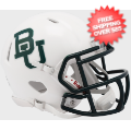 Helmets, Mini Helmets: Baylor Bears NCAA Mini Speed Football Helmet <B>White Metallic</B>