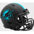 Helmets, Mini Helmets: Miami Dolphins NFL Mini Speed Football Helmet <B>ECLIPSE</B>