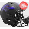 Helmets, Full Size Helmet: Baltimore Ravens Speed Replica Football Helmet <B>ECLIPSE </B>