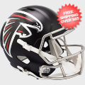 Helmets, Full Size Helmet: Atlanta Falcons Speed Replica Football Helmet <B>Satin Nickel Mask</B>