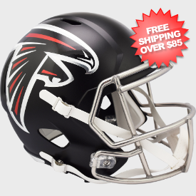 Atlanta Falcons Speed Replica Football Helmet <B>Satin Nickel Mask</B>
