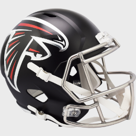 Atlanta Falcons Speed Replica Football Helmet <B>Satin Nickel Mask</B>