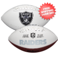 Collectibles, Footballs: Las Vegas Raiders Full Size Official NFL Autograph Signature Series White P...