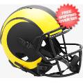 Helmets, Full Size Helmet: Los Angeles Rams Speed Replica Football Helmet <B>ECLIPSE</B>