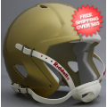 Helmets, Blank Mini Helmets: Mini Speed Football Helmet SHELL South Bend Gold