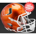 Helmets, Mini Helmets: Miami Hurricanes NCAA Mini Speed Football Helmet <B>FLASH</B>
