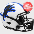 Helmets, Full Size Helmet: Detroit Lions Speed Football Helmet <B>LUNAR</B>