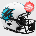 Helmets, Full Size Helmet: Miami Dolphins Speed Football Helmet <B>LUNAR SALE</B>