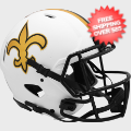 Helmets, Full Size Helmet: New Orleans Saints Speed Football Helmet <B>LUNAR SALE</B>