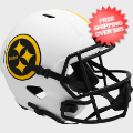 Helmets, Full Size Helmet: Pittsburgh Steelers Speed Replica Football Helmet <B>LUNAR</B>