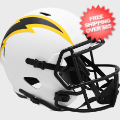 Helmets, Full Size Helmet: Los Angeles Chargers Speed Replica Football Helmet <B>LUNAR</B>