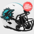 Helmets, Mini Helmets: Miami Dolphins NFL Mini Speed Football Helmet <B>LUNAR</B>
