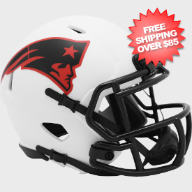 New England Patriots NFL Mini Speed Football Helmet <B>LUNAR</B>