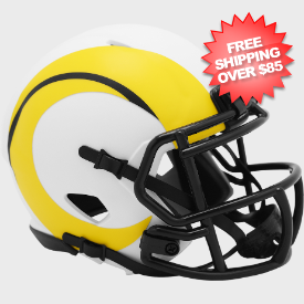 Los Angeles Rams NFL Mini Speed Football Helmet <B>LUNAR</B>
