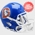 Helmets, Full Size Helmet: Denver Broncos 1975 to 1996 Speed Throwback Football Helmet