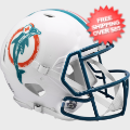 Helmets, Full Size Helmet: Miami Dolphins 1980 to 1996 Speed Throwback Football Helmet
